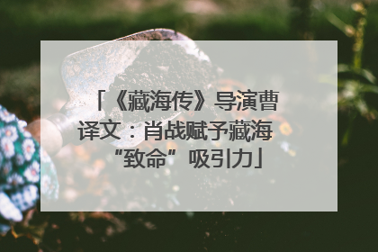 《藏海传》导演曹译文：肖战赋予藏海“致命”吸引力