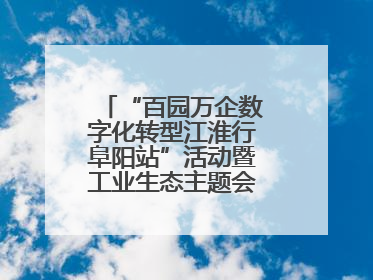 “百园万企数字化转型江淮行阜阳站”活动暨工业生态主题会议成功举办
