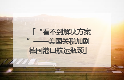 “看不到解决方案”——美国关税加剧德国港口航运瓶颈