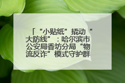 “小贴纸”撬动“大防线”：哈尔滨市公安局香坊分局“物流反诈”模式守护群众“钱袋子”