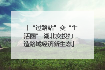 “过路站”变“生活圈” 湖北交投打造路域经济新生态