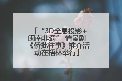 “3D全息投影+闽南非遗” 情景剧《侨批往事》推介活动在梧林举行