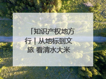 知识产权地方行｜从地标到文旅 看清水大米的破次元生长