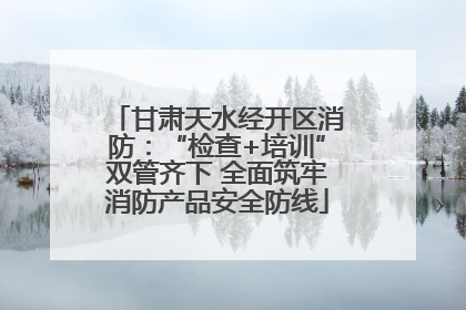 甘肃天水经开区消防：“检查+培训”双管齐下 全面筑牢消防产品安全防线