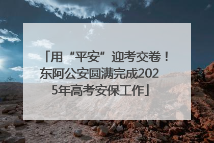 用“平安”迎考交卷！东阿公安圆满完成2025年高考安保工作
