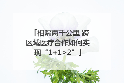 相隔两千公里 跨区域医疗合作如何实现“1+1>2”