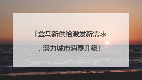 盒马新供给激发新需求，潜力城市消费升级