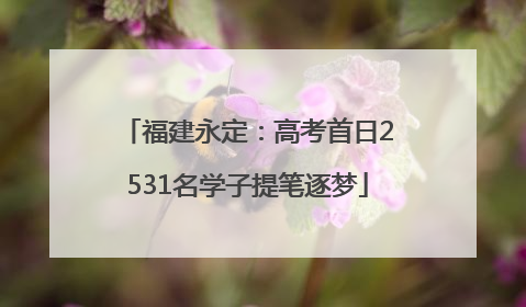 福建永定：高考首日2531名学子提笔逐梦