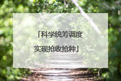 科学统筹调度实现抢收抢种