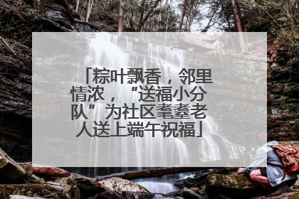 粽叶飘香，邻里情浓，“送福小分队”为社区耄耋老人送上端午祝福