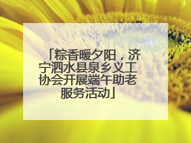 粽香暖夕阳，济宁泗水县泉乡义工协会开展端午助老服务活动