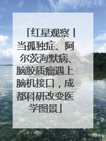 红星观察丨当孤独症、阿尔茨海默病、脑胶质瘤遇上脑机接口，成都科研改变医学图景