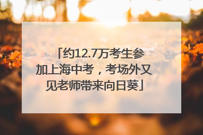 约12.7万考生参加上海中考，考场外又见老师带来向日葵