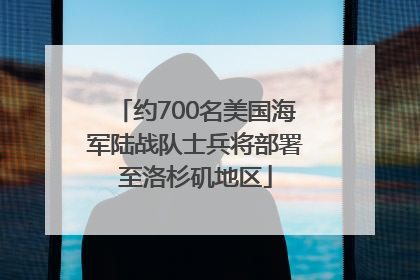 约700名美国海军陆战队士兵将部署至洛杉矶地区