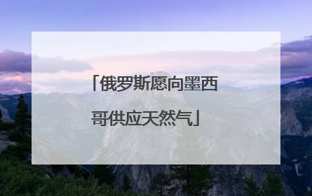俄罗斯愿向墨西哥供应天然气