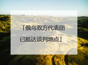 俄乌双方代表团已抵达谈判地点