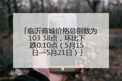 临沂商城价格总指数为103.38点，环比下跌0.10点（5月15日—5月21日）