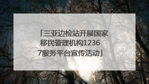 三亚边检站开展国家移民管理机构12367服务平台宣传活动