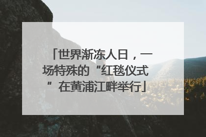 世界渐冻人日，一场特殊的“红毯仪式”在黄浦江畔举行