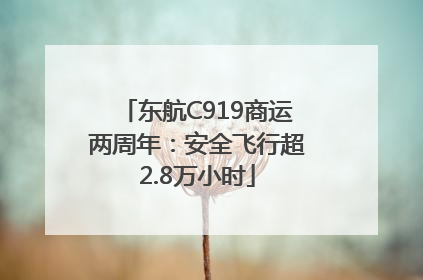 东航C919商运两周年：安全飞行超2.8万小时