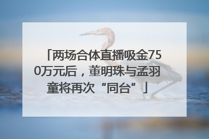 两场合体直播吸金750万元后，董明珠与孟羽童将再次“同台”