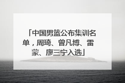 中国男篮公布集训名单，周琦、曾凡博、雷蒙、廖三宁入选