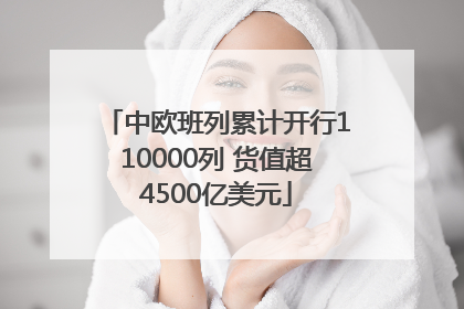 中欧班列累计开行110000列 货值超4500亿美元