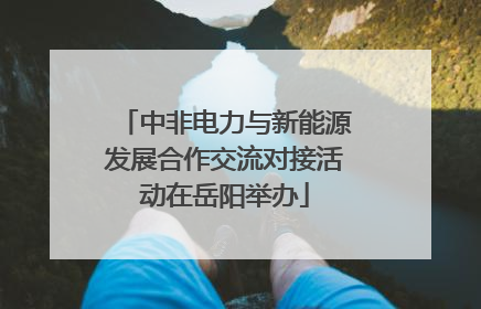 中非电力与新能源发展合作交流对接活动在岳阳举办