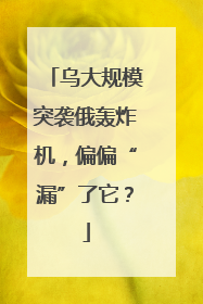 乌大规模突袭俄轰炸机，偏偏“漏”了它？