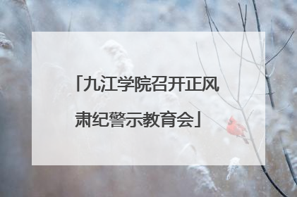 九江学院召开正风肃纪警示教育会