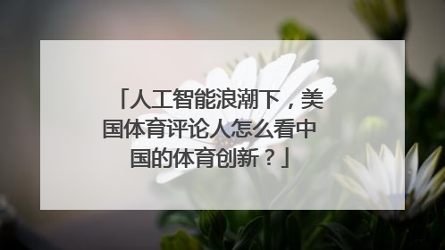 人工智能浪潮下，美国体育评论人怎么看中国的体育创新？