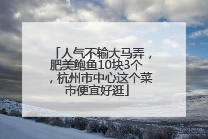 人气不输大马弄，肥美鲍鱼10块3个，杭州市中心这个菜市便宜好逛