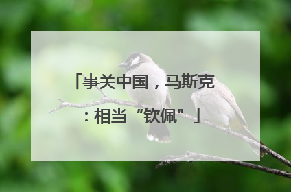 事关中国，马斯克：相当“钦佩”