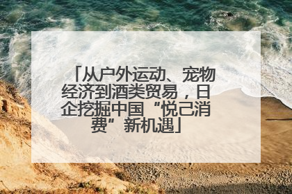 从户外运动、宠物经济到酒类贸易，日企挖掘中国“悦己消费”新机遇