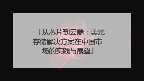 从芯片到云端：美光存储解决方案在中国市场的实践与展望