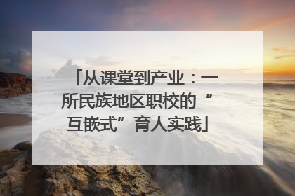从课堂到产业：一所民族地区职校的“互嵌式”育人实践