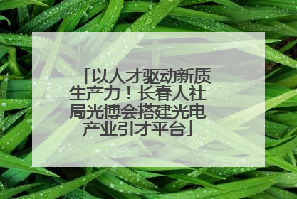 以人才驱动新质生产力！长春人社局光博会搭建光电产业引才平台