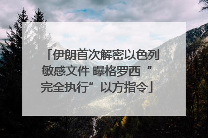 伊朗首次解密以色列敏感文件 曝格罗西“完全执行”以方指令