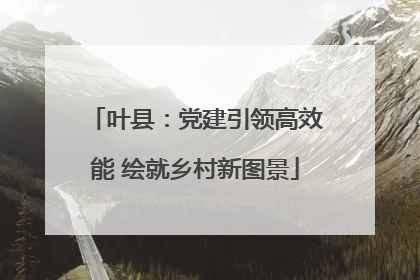 叶县：党建引领高效能 绘就乡村新图景