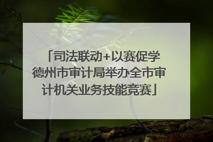 司法联动+以赛促学 德州市审计局举办全市审计机关业务技能竞赛