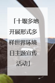 十堰多地开展形式多样世界环境日主题宣传活动