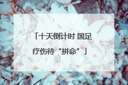 十天倒计时 国足疗伤待“拼命”