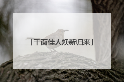 千面佳人焕新归来