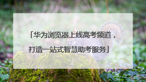 华为浏览器上线高考频道，打造一站式智慧助考服务