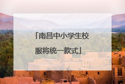南昌中小学生校服将统一款式