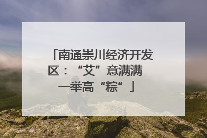 南通崇川经济开发区：“艾”意满满 一举高“粽”
