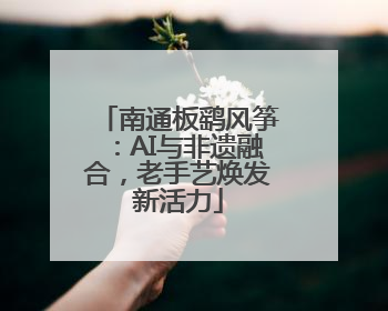 南通板鹞风筝：AI与非遗融合，老手艺焕发新活力