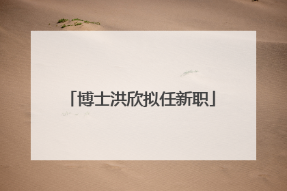 博士洪欣拟任新职