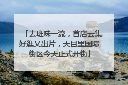 去班味一流，首店云集好逛又出片，天目里国际街区今天正式开街