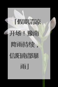 假期清凉开场！豫南降雨持续，信阳南部暴雨